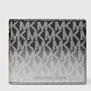Michael Kors Ombré Signature Logo Black and Gray Men's Wallet ✨